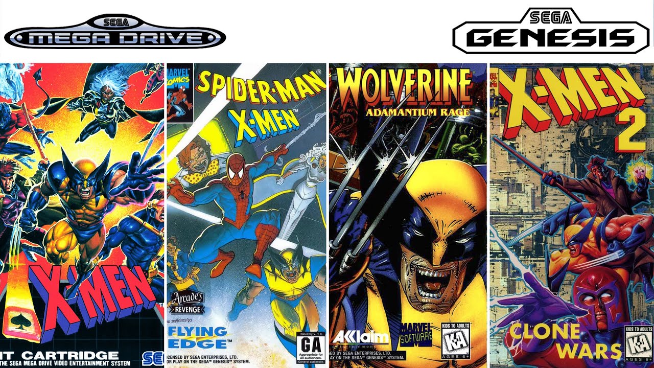 X-Men Games for Sega Genesis (Mega Drive)