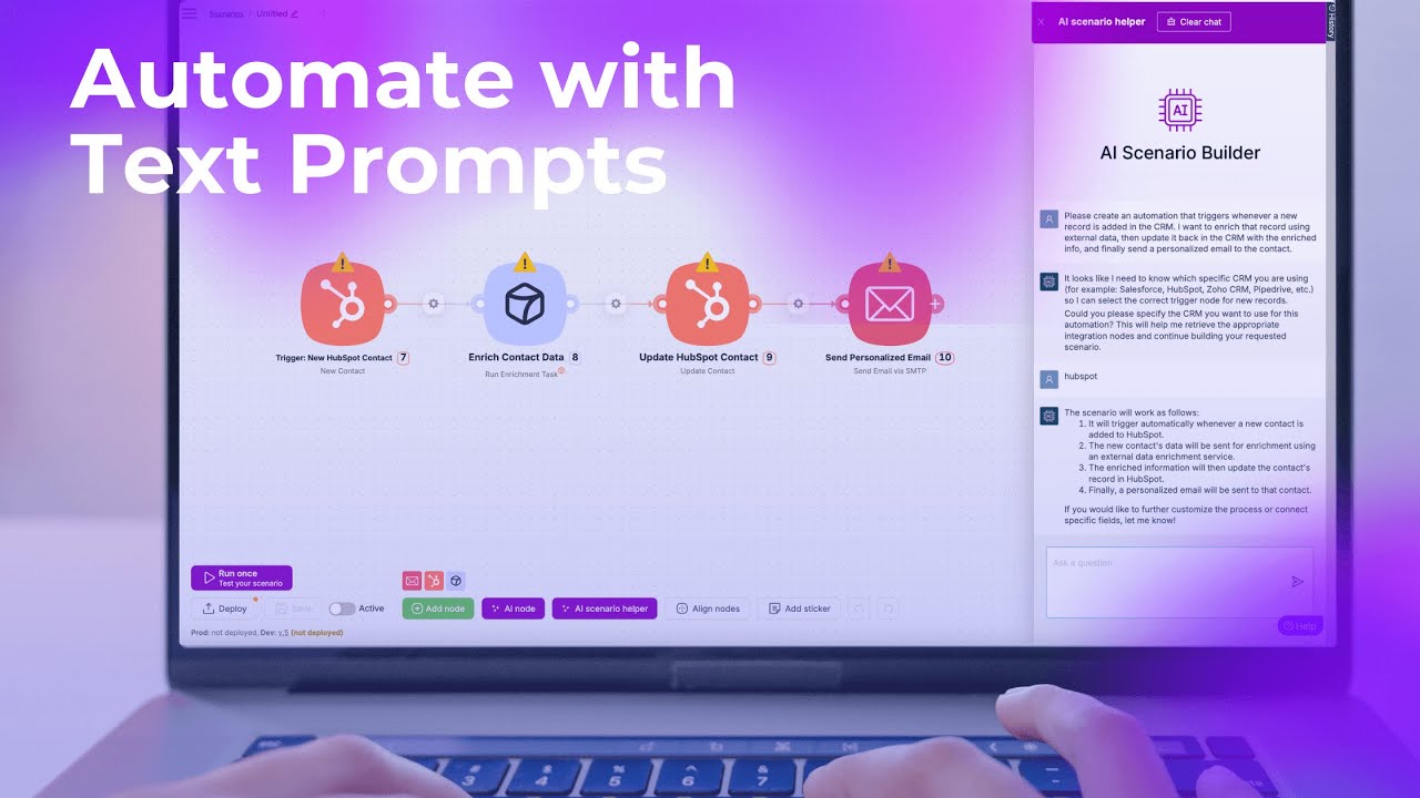 Build Automation by Describing It | Latenode's AI Workflow Builder