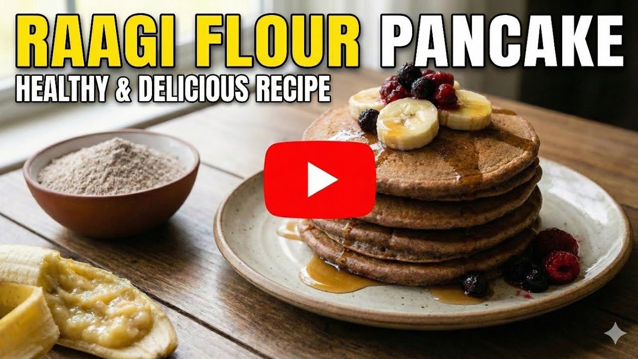No Eggs, No maida, No sugar, Kid friendly healthy ragi pan cakes #trending#food#tasty#quickrecipe 