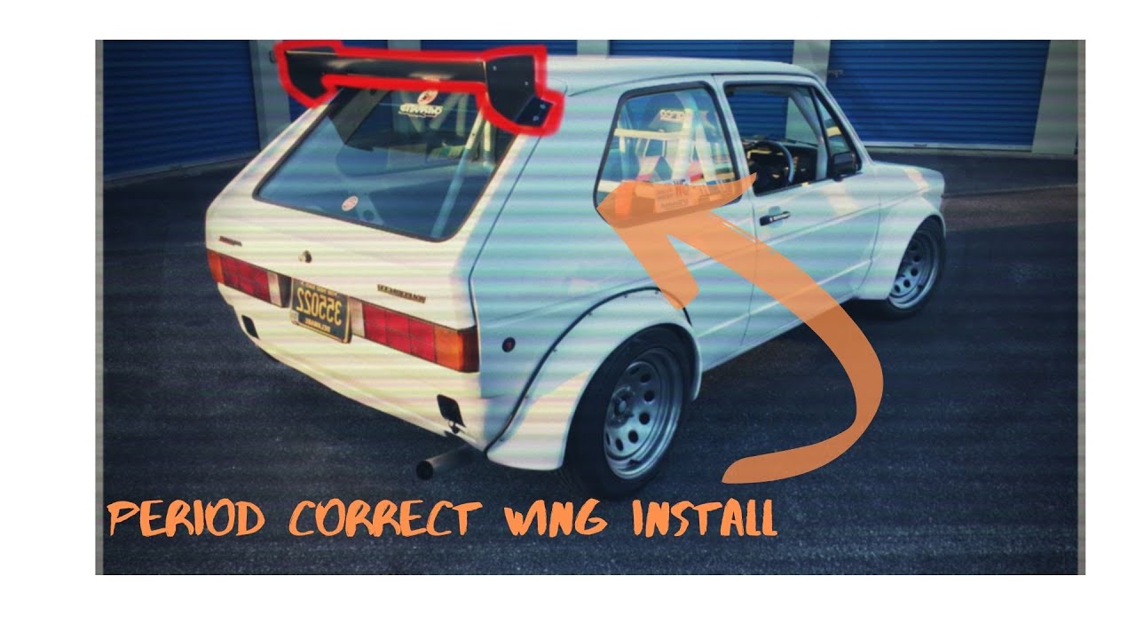 Period correct look wing on the Berg Cup kit MK1 Rabbit!