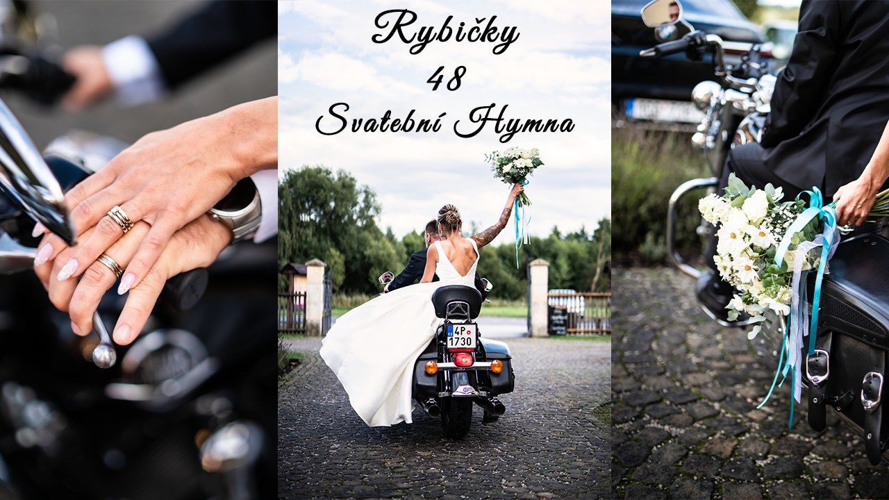 Rockerská svatba na Harleyi | Svatební hymna – Rybičky 48 | svatební video od Wolfs production