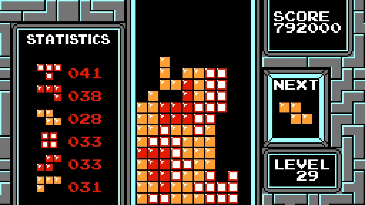 [TAS] NES Tetris 1.6M score in 180 lines lvl 29 start