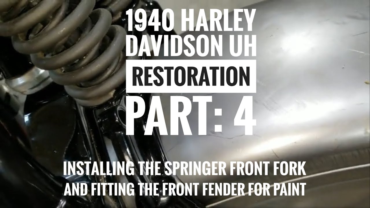 Реставрация Harley Davidson UH 1940 года. Часть 4. Установка передней вилки Springer.