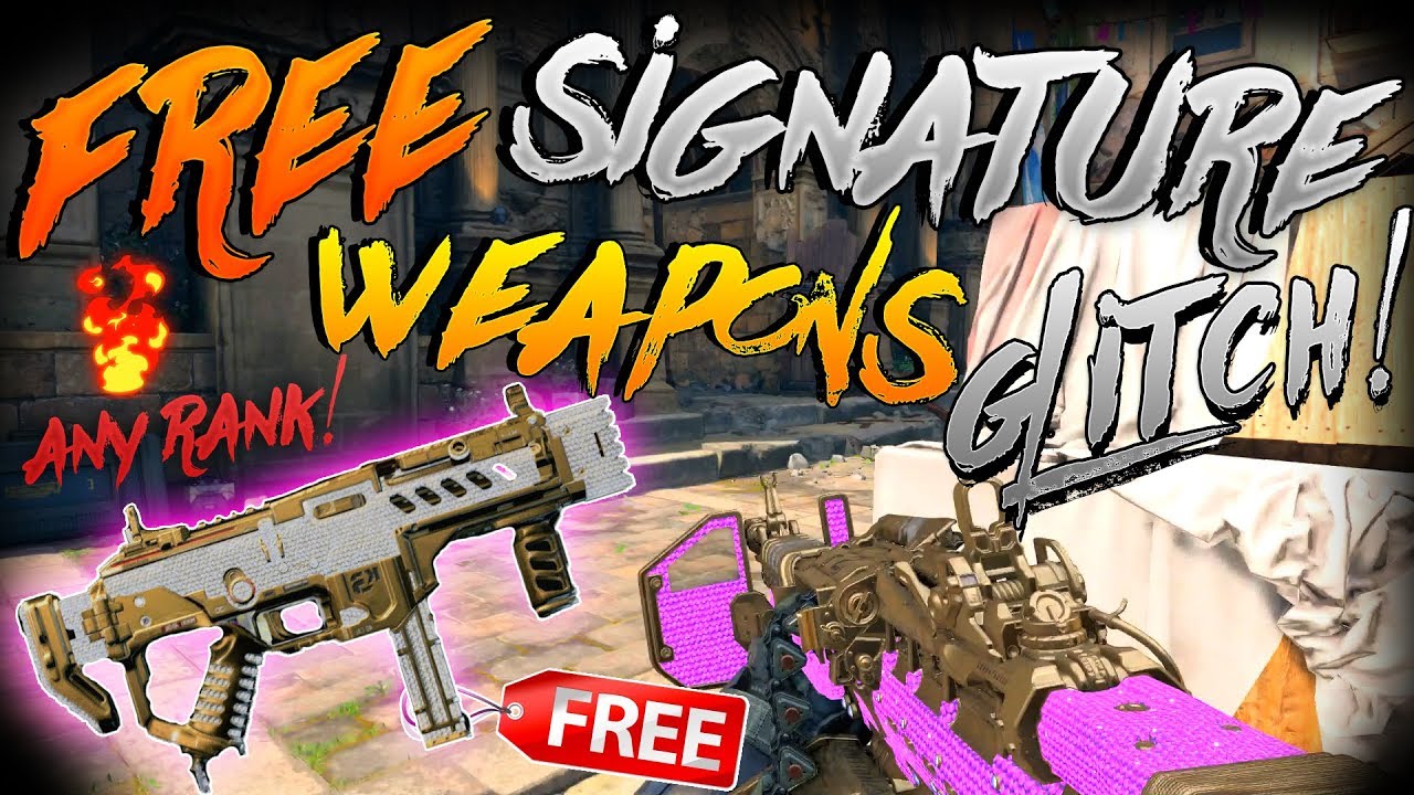 BO4 GLITCHES: FREE SIGNATURE WEAPON/VARIANT GLITCH! USE ANY SIGNATURE WEAPON ANY RANK!(Patched)
