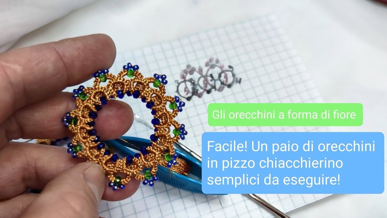 Un paio di orecchini in pizzo chiacchierino facili da eseguire!