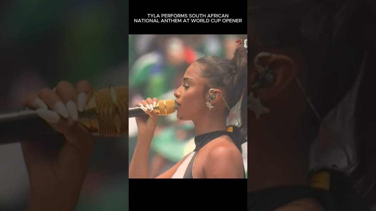 TYLA Performs South African National Anthem At WORLD CUP! #shorts