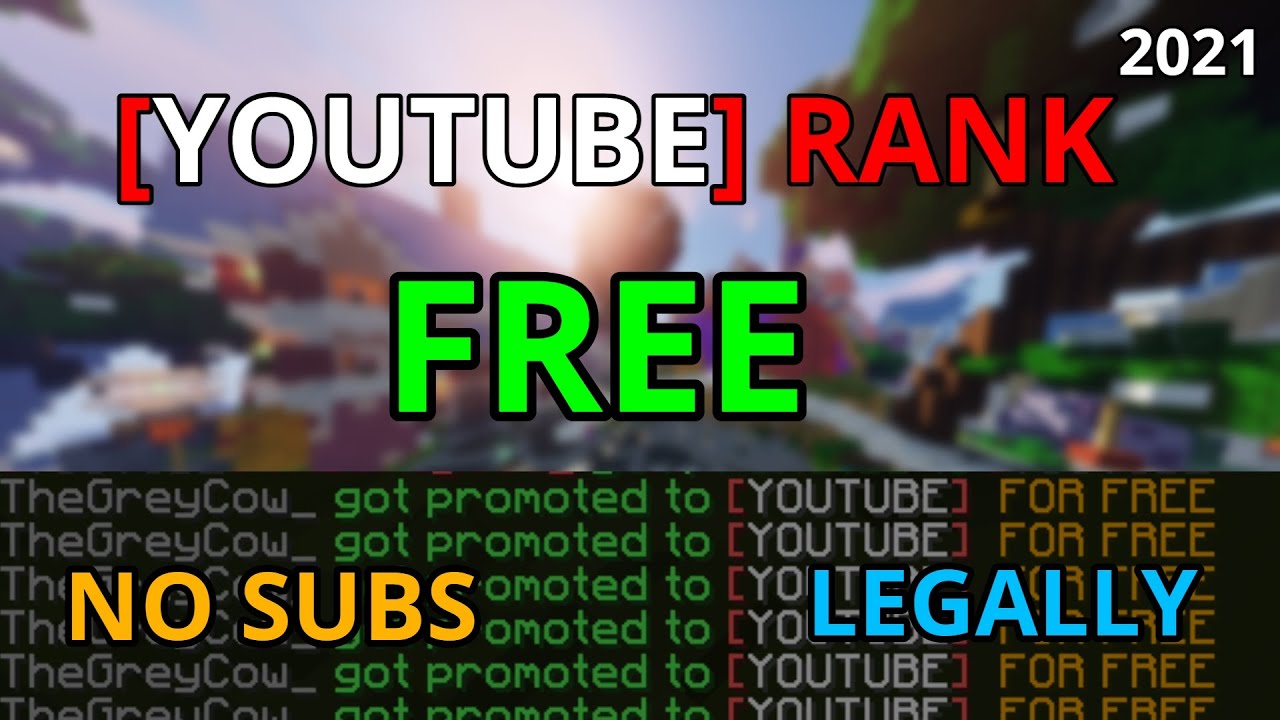 (april fools day joke, not working) HOW TO GET HYPIXEL [YOUTUBE] RANK FOR FREE [NO SUBS] 2021
