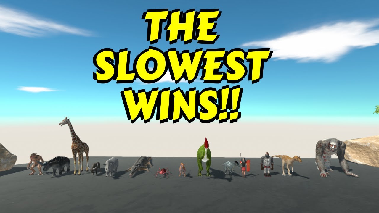 Gotta be SLOW to WIN the RACE in Animal Revolt Battle Simulator