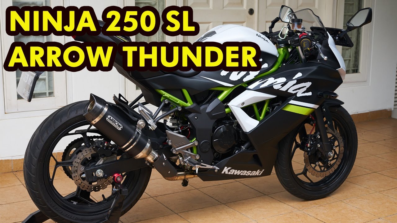 NINJA 250 SL + KNALPOT ARROW THUNDER #ninja250sl #ninjamono