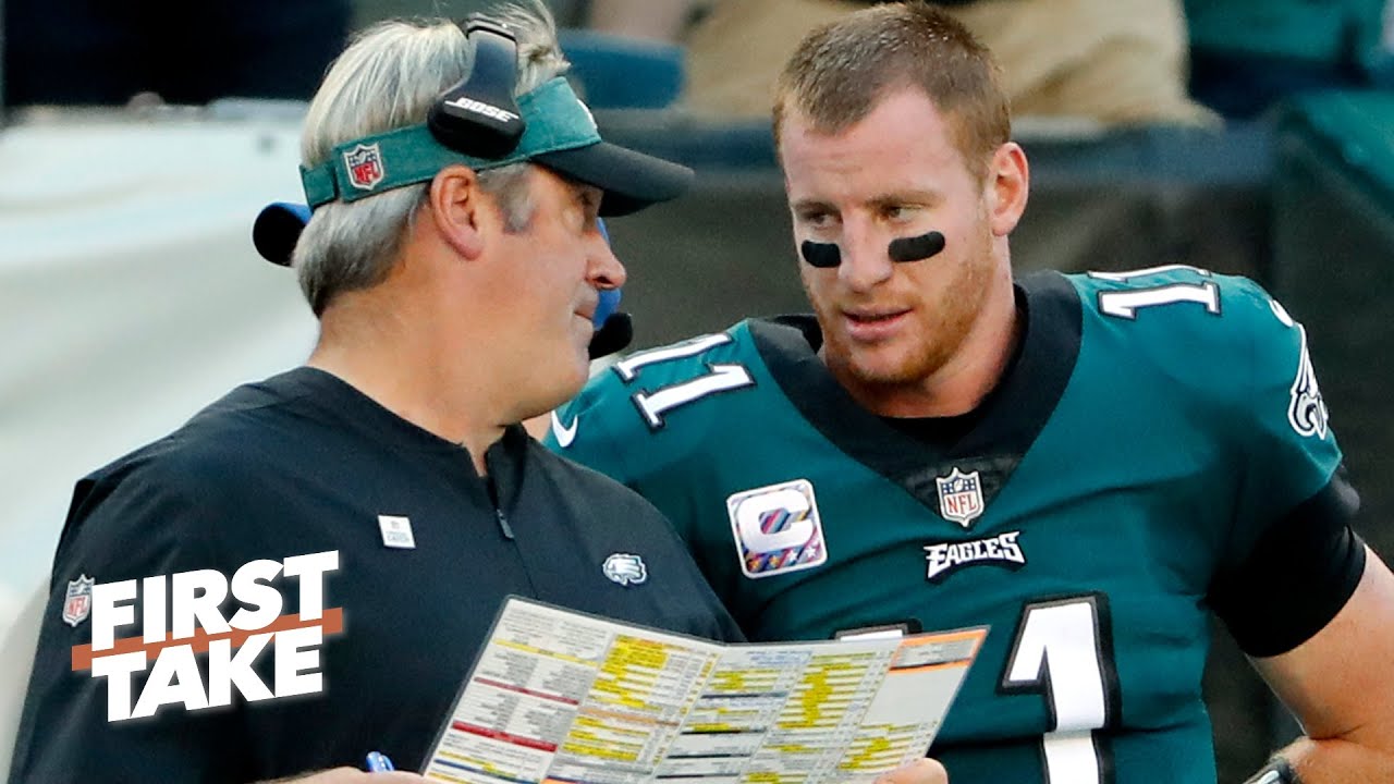 Max Kellerman breaks down the power struggle between Carson Wentz and Doug Pederson | First Take