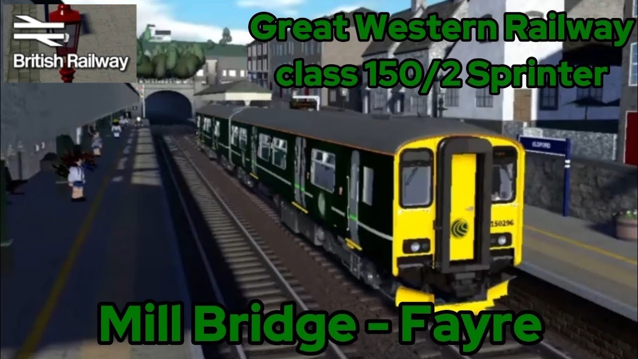 TG ROBLOX. Great Western Railway class 150/2 Sprinter Mill Bridge - Fayre - British Railway ROBLOX.