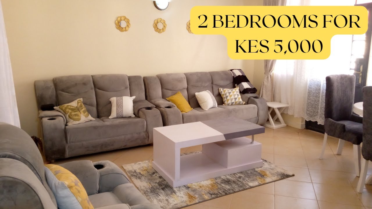House Tour: Lovely Furnished Two Bedroom Apartment For Rent In Ruaka @KES 5,000 | Has All Appliances