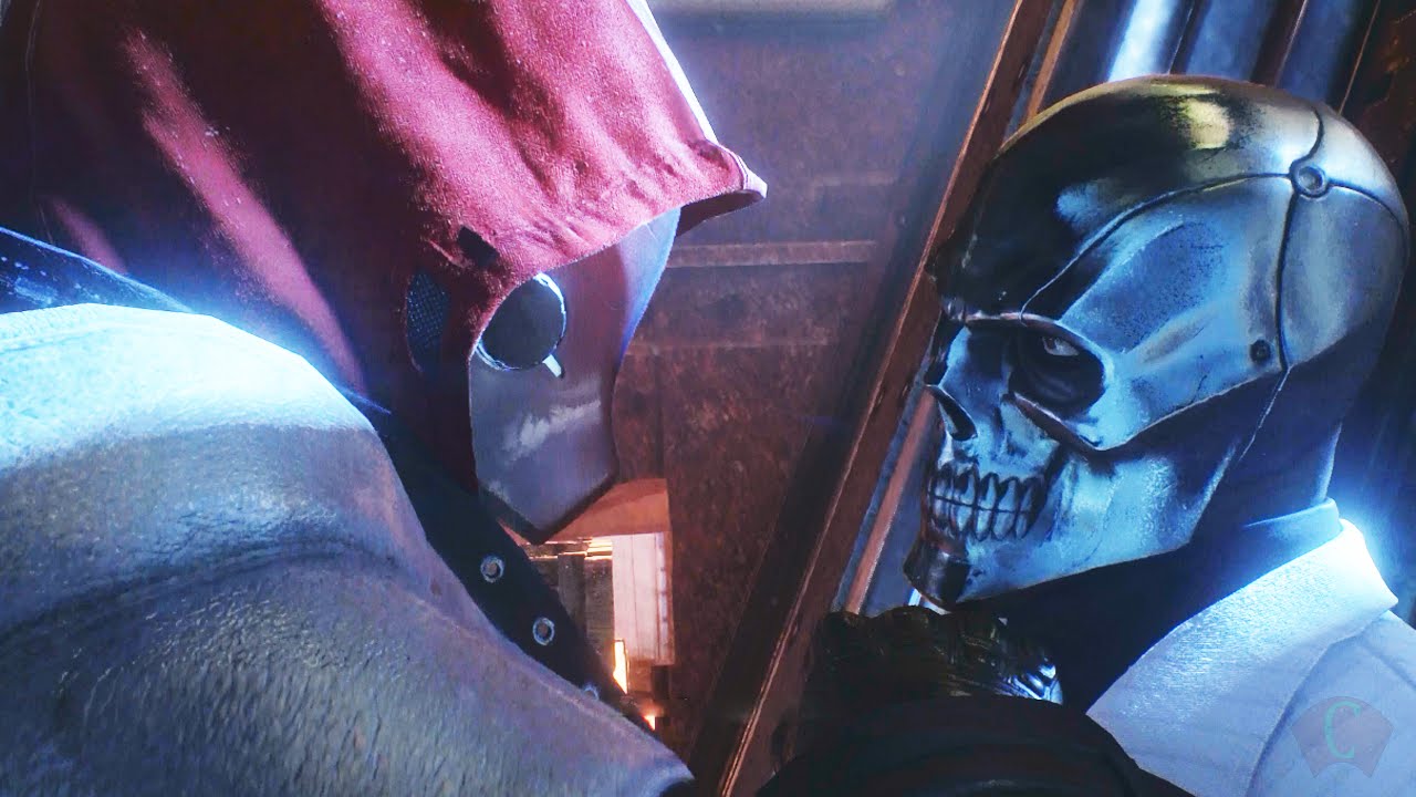 Batman Arkham Knight Red Hood Vs. Black Mask Boss Battle Fight (Battle Scene)