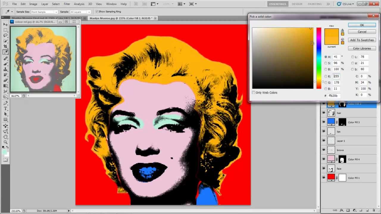 PhotoShop Basics - Andy Warhol silk screen