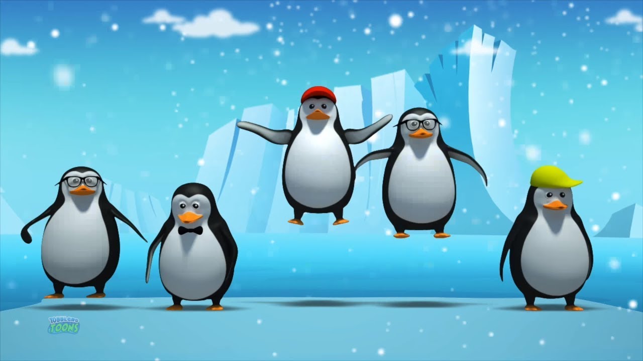Five Little Penguins | Nursery Rhymes | Kids Songs | Baby Song For Children
