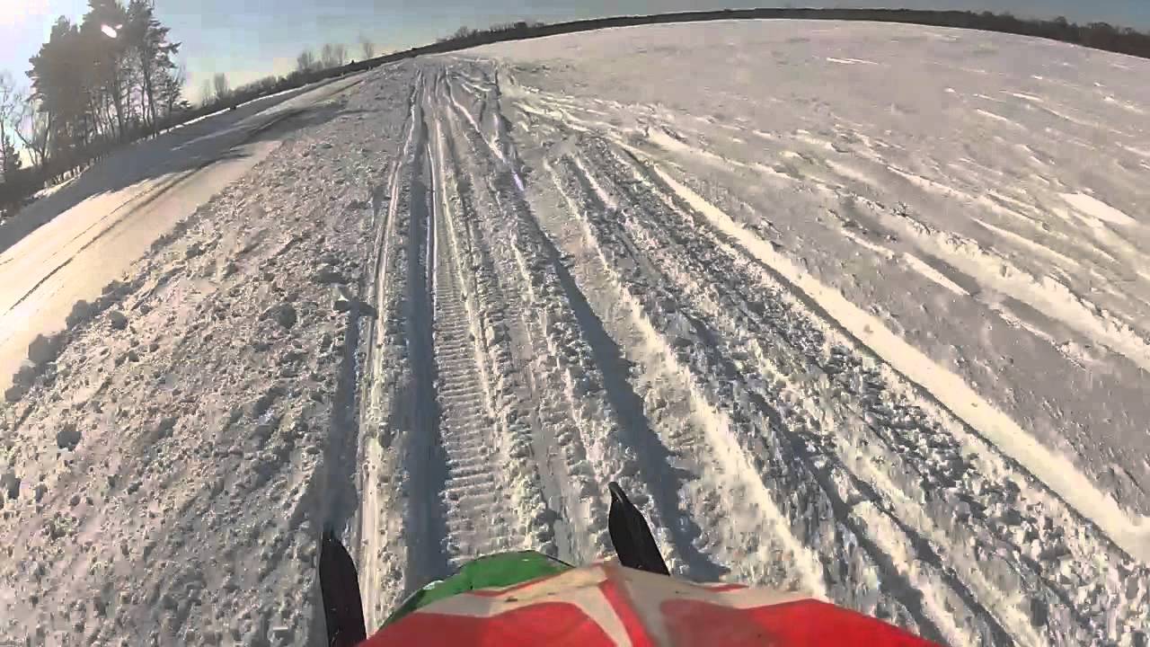 Sno Pro 500 ditch riding and attempting to jump a road
