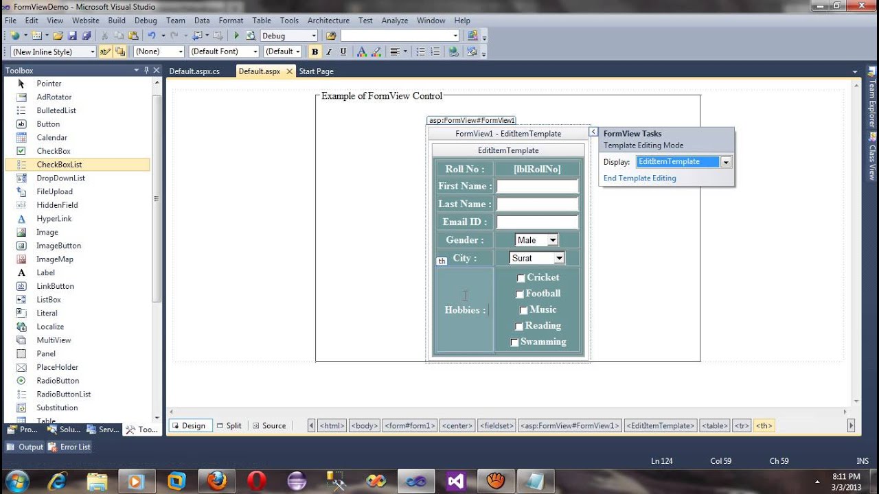 FormView Control With DataLayer in Asp.net