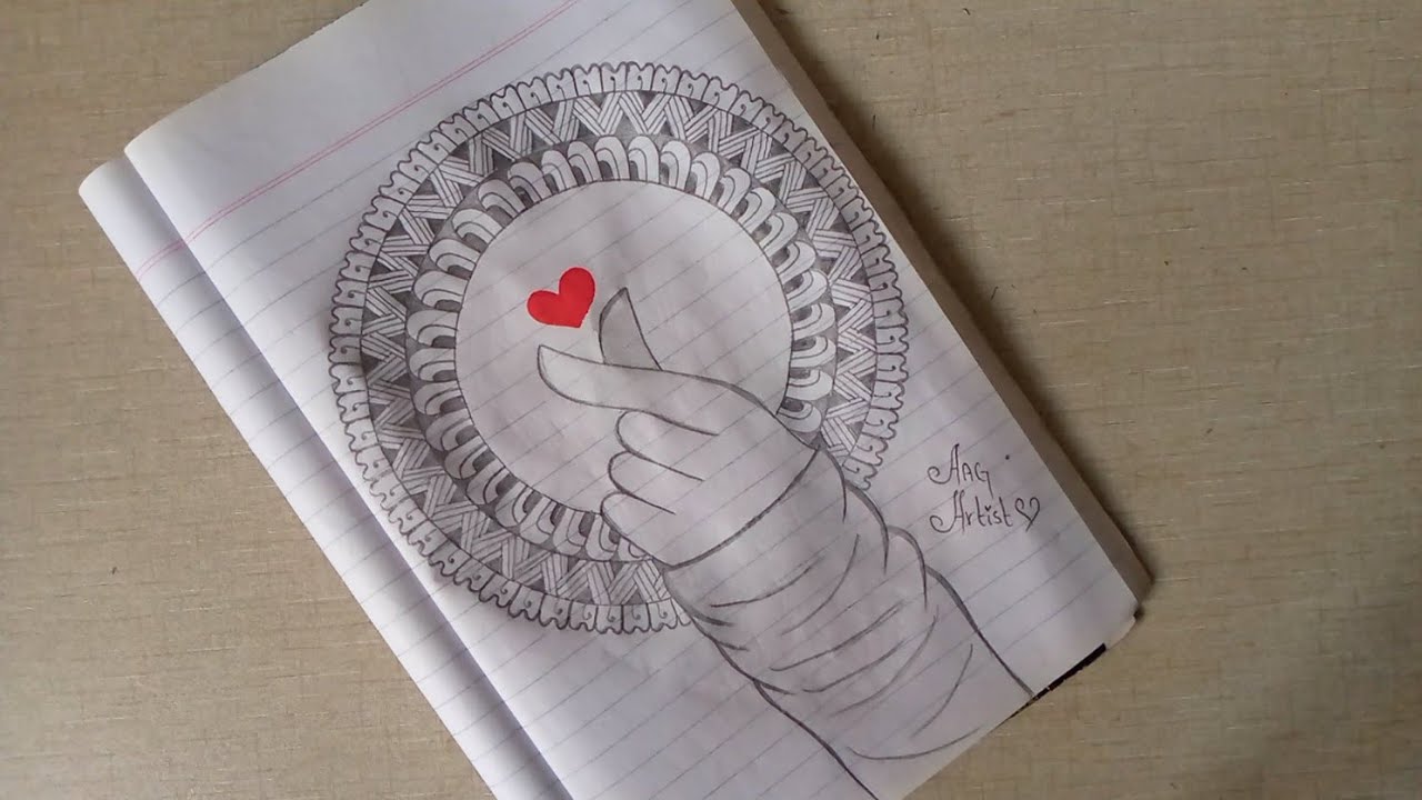 •AAG | Valentine's Day Mandala Art | Easy mandala drawing for beginners #valentinesday #mandalaart