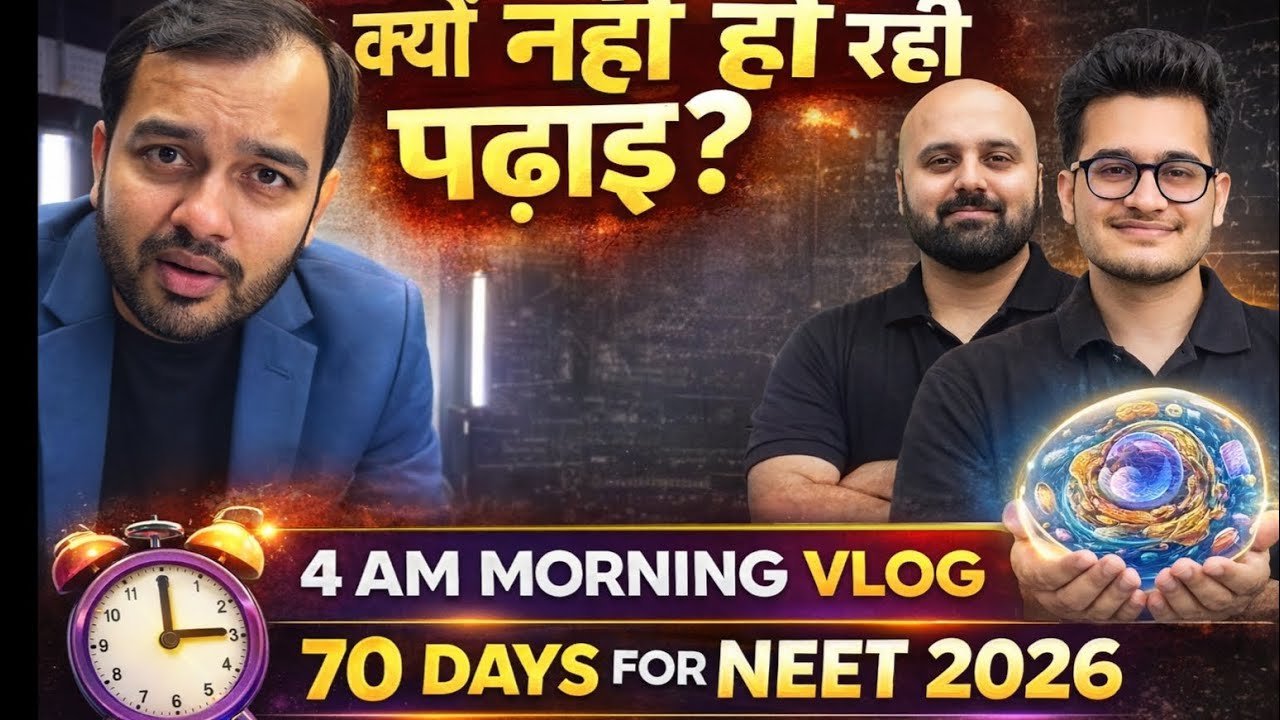 Kyo Nahi Ho Rahi Padhai? 😓 | 4 AM Morning Study Vlog | 70 Days for NEET 2026 | Day 5