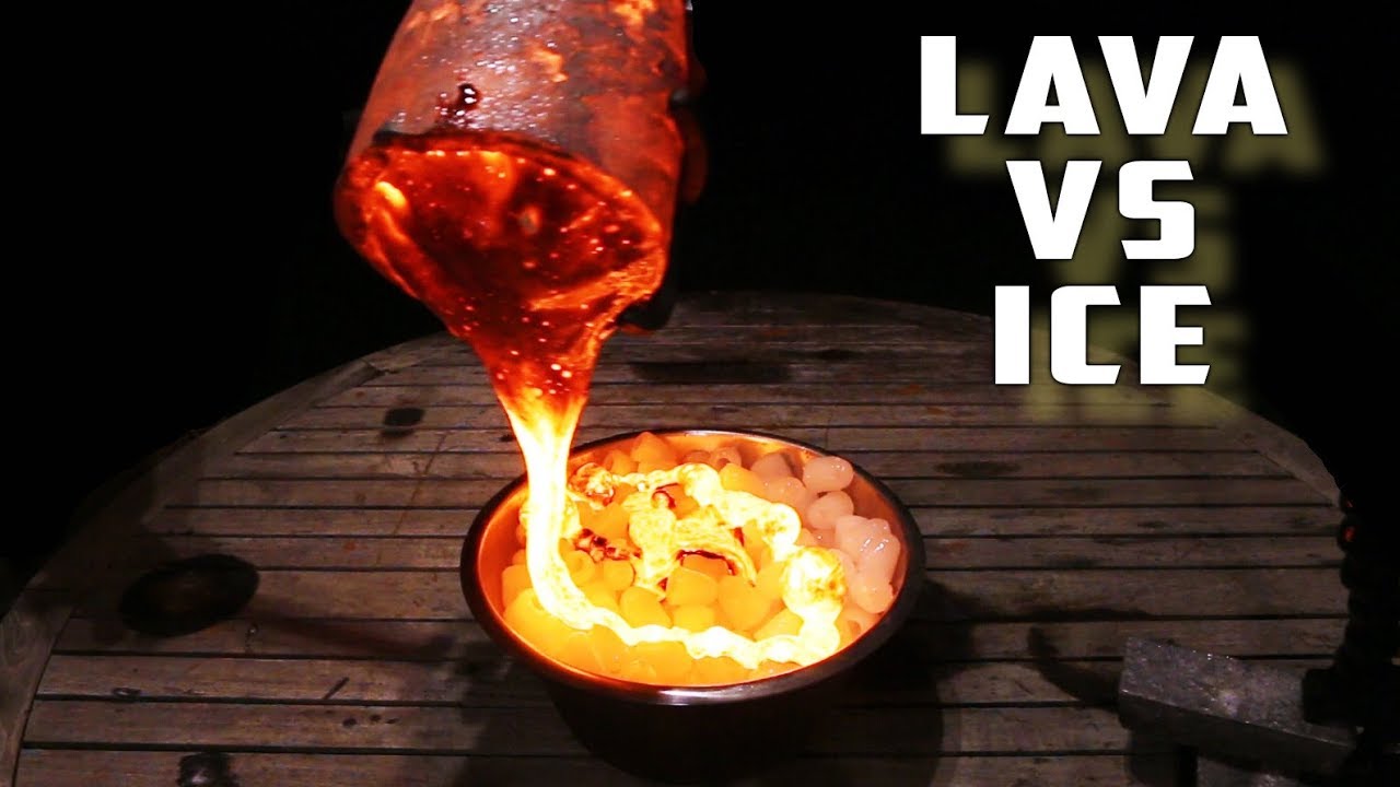 ICE VS BALL OF LAVA!