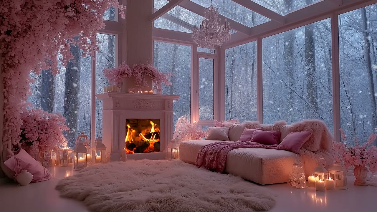 Cold Winter Night | Howling Wind & Fireplace ASMR for Deep Sleep