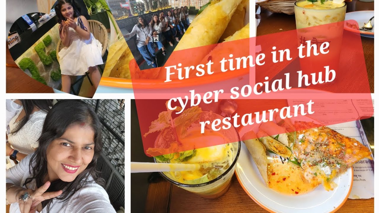 Rirst time in the cyber social hub restaurant #dailyvlog #kittyparty #foodie #friends #poonamkhatri