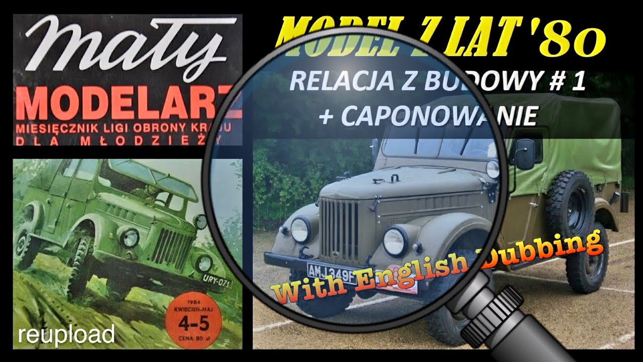 MODELARSTWO KARTONOWE #1 Relacja z budowy modelu GAZ-69 [Mały Modelarz, kartonowy model] / reupload