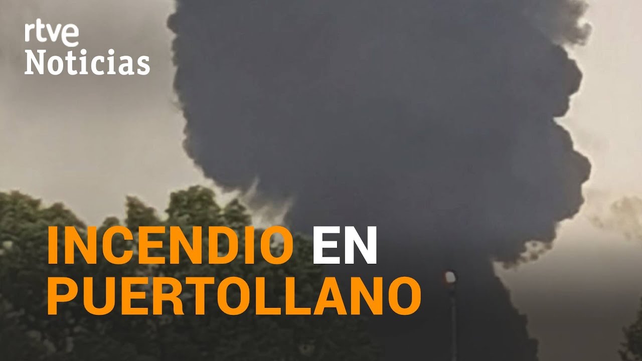 INCENDIO en el complejo petroquímico de REPSOL en  PUERTOLLANO | RTVE