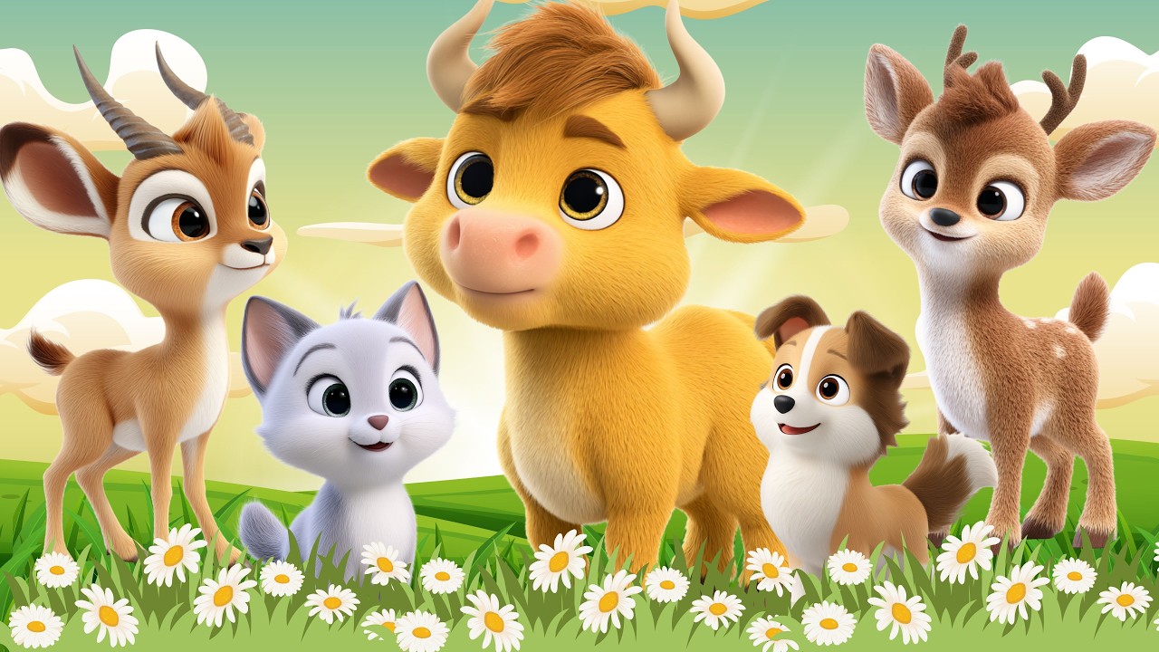Adorable Farm Animal Sounds:  Cow, Cat, Dog, Puppy, Antelope, Sika Deer,... – Animal Moments