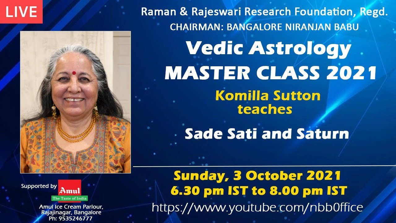 Vedic Astrology MASTER CLASS 2021 - Sade Sati and Saturn
