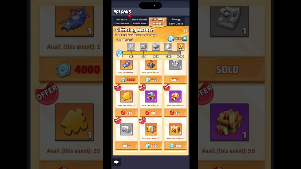 glittery market and servers for season 2