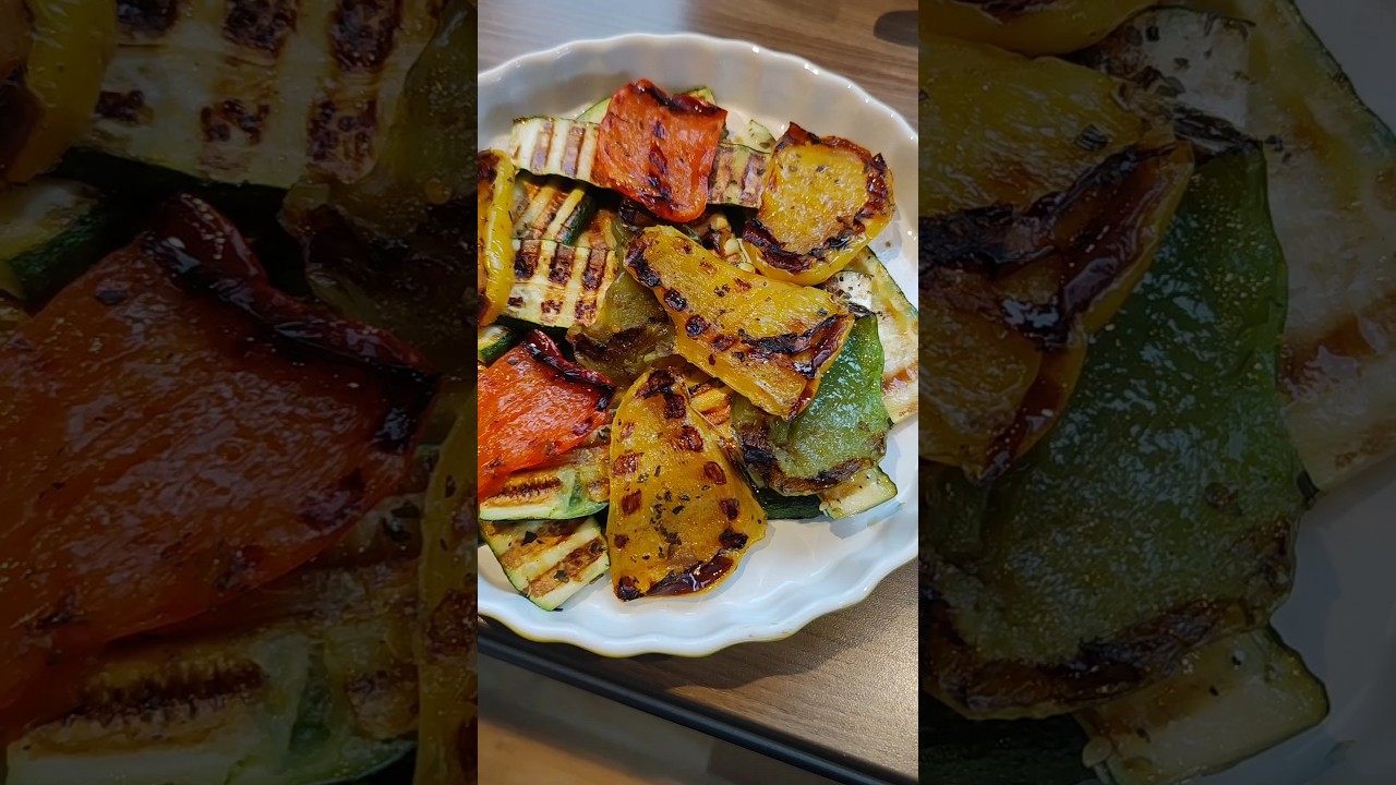 Gegrillte Paprika und Zucchini aus dem Optigrill +unbezahlte Werbung+ #grillen #optigrill #gem&uuml;se