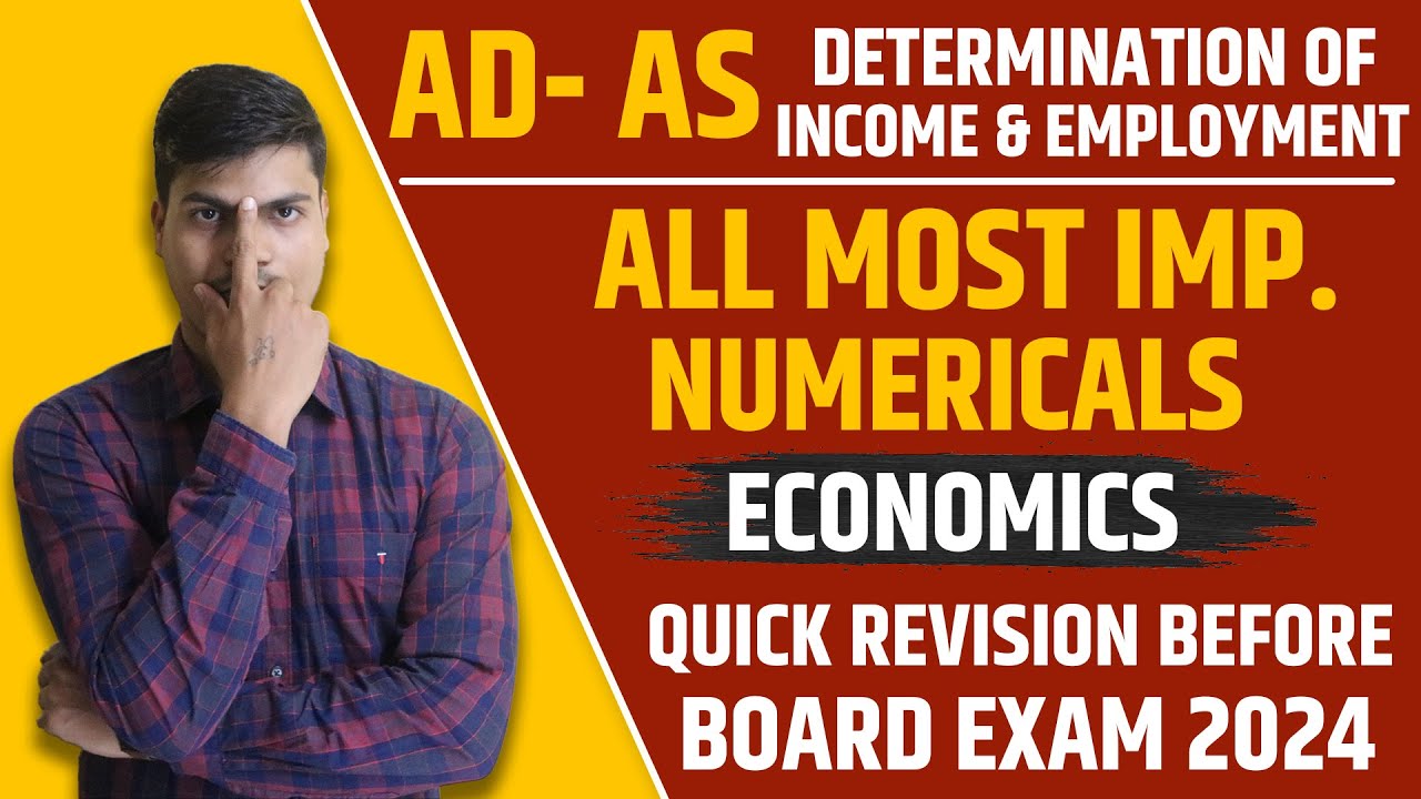 Most Important Numericals AD- AS All Types | इससे बाहर नही आएगा | Class 12 Economics Board exam 2024