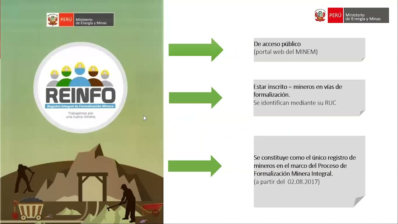 Capacitación: Formalización y permanencia en el REINFO. Alcances normativos