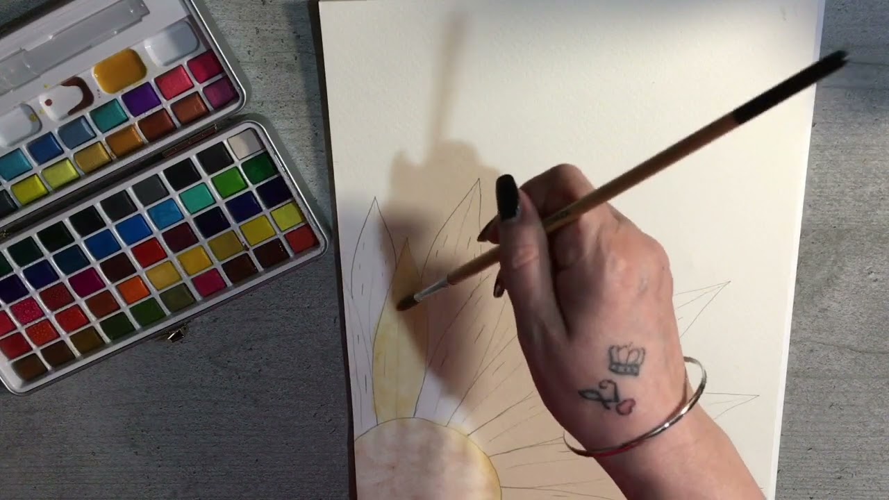 Aquarell Farbkasten im Test vom #action / Wir #malen ein Aquarellbild