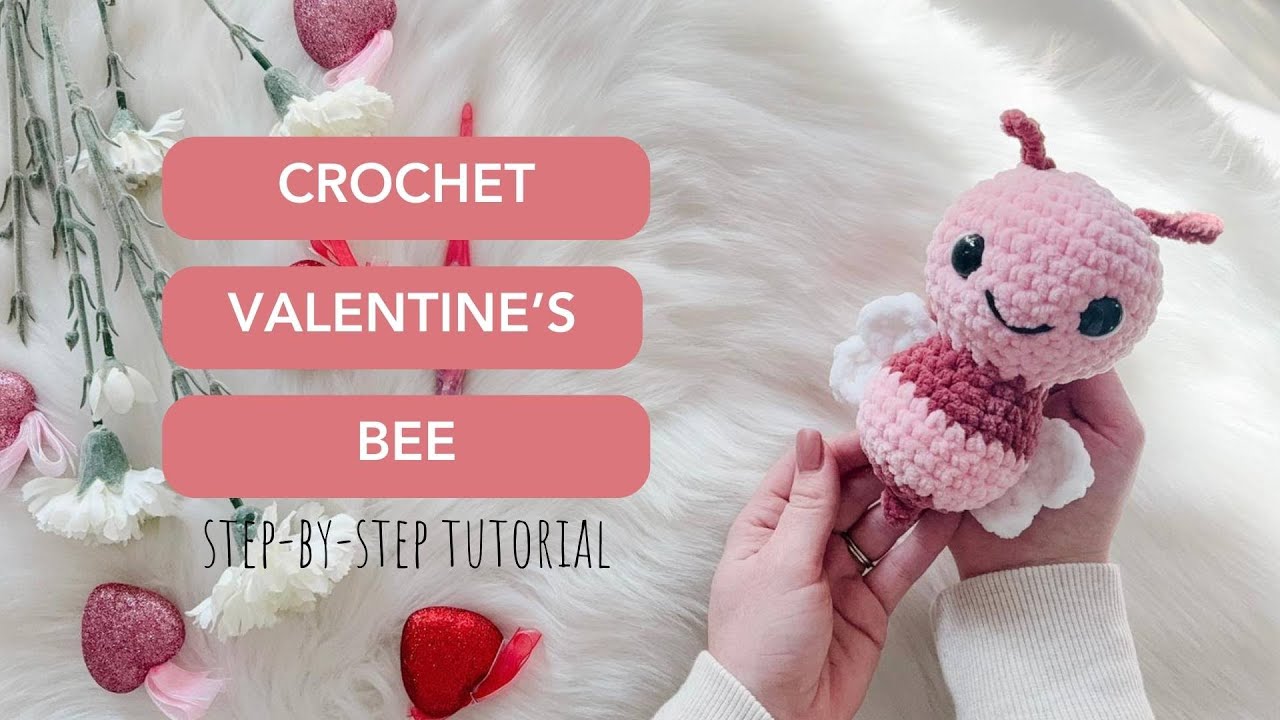 Crochet Bee Tutorial✨l FREE Valentines Crochet Pattern
