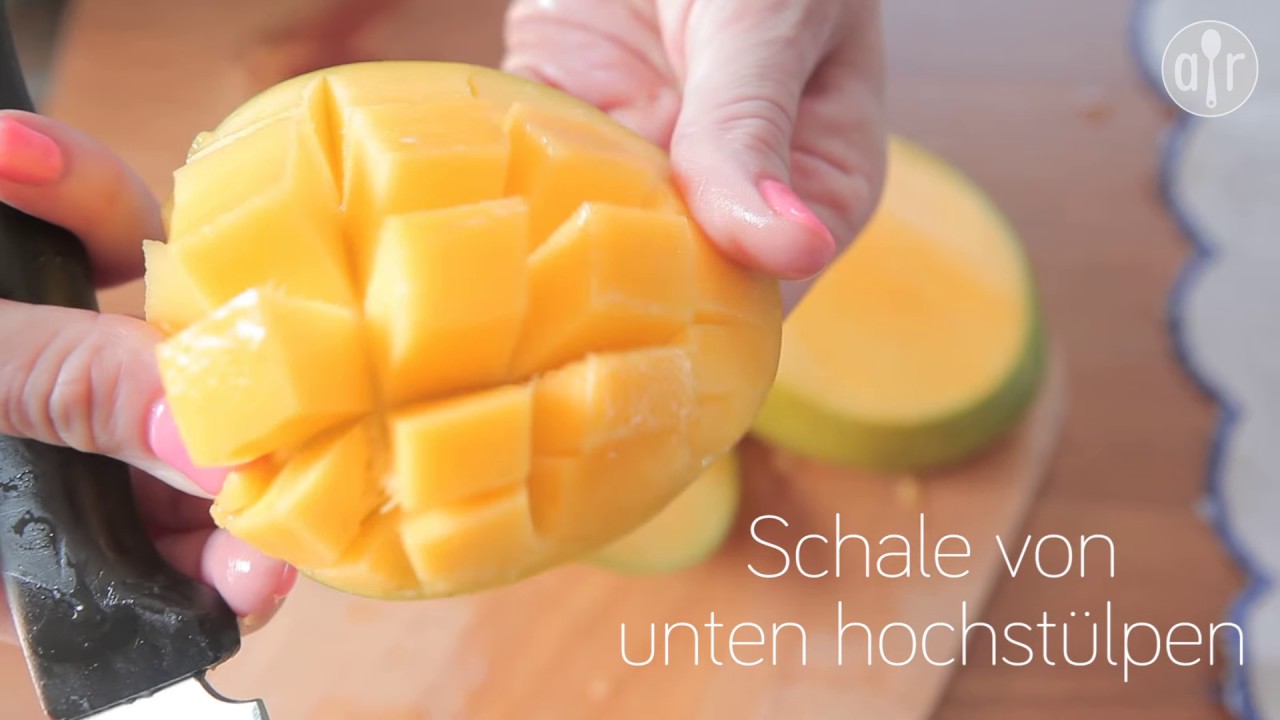 Anleitung : Mango sch&auml;len und schneiden