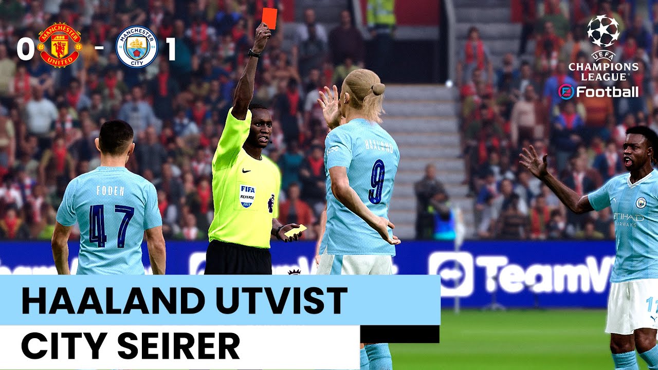 MANCHESTER CITY SEIRER HEROISK MED 10 MANN &ndash; HAALAND UTVIST MOT UNITED!