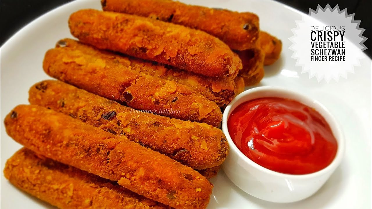 Vegetable Schezwan Finger Recipe/ Chinese Starter - Indochinese Recipe - Schezwan Recipes Indian