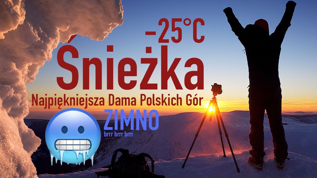 -25°C na Śnieżce i Piękny zachód Słońca! Przepiękne Karkonosze.