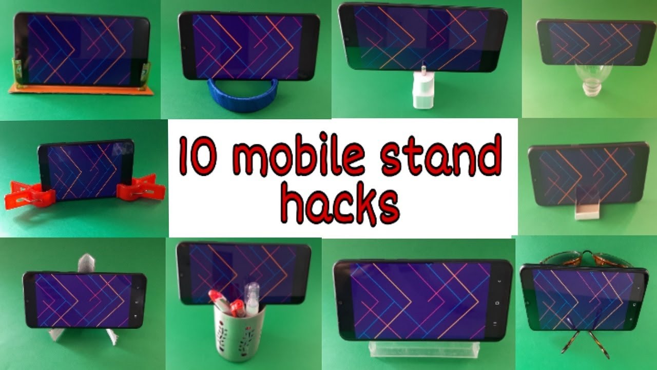 10 hacks to make a mobile stand| Diy smartphone holder| Phone holder life hacks|Stands for cellphone