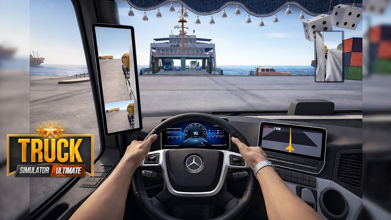 Mercedes Actros L goes to ferry station ⛴️ - Truck Simulator Ultimate 