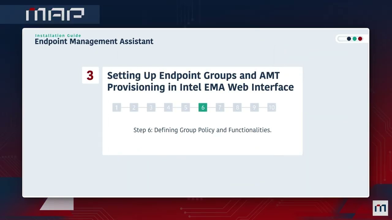 3. Setting up Endpoint Groups and AMT Provisioning in Intel EMA Web Interface