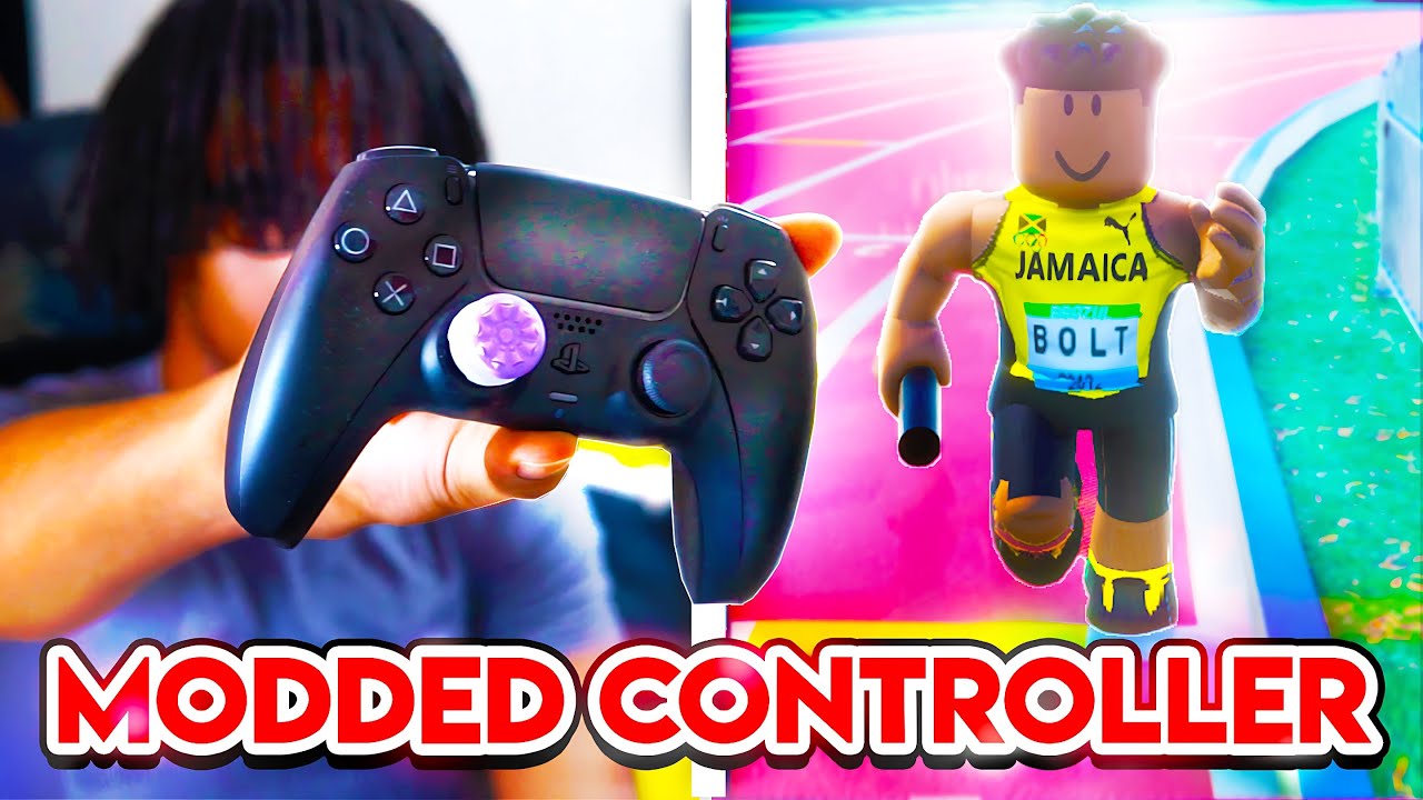 I Cheated With a MODDED CONTROLLER in Roblox Track & Field