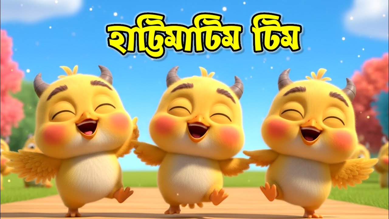 Hatimatim Tim | হাট্টিমাটিম টিম 🐣Bangla Kids Rhyme | Fun Nursery Poem
