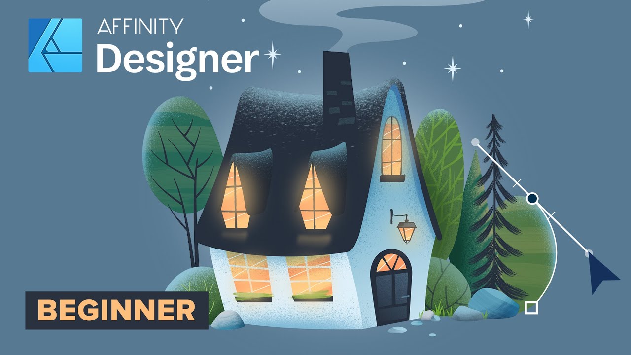 Cozy Cottage Illustration in Affinity Designer digital drawing tutorial