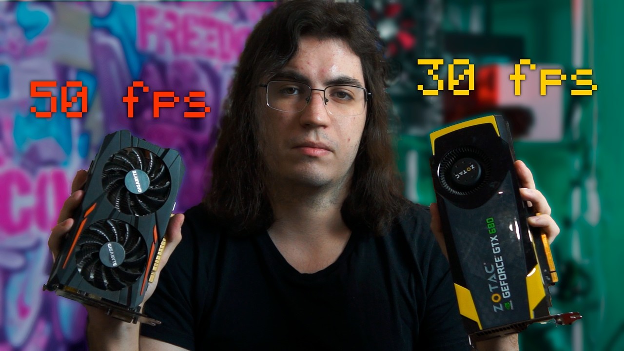 НА ЭТОМ КТО-ТО ИГРАЕТ? Обзор GTX 680 vs 1050 Ti