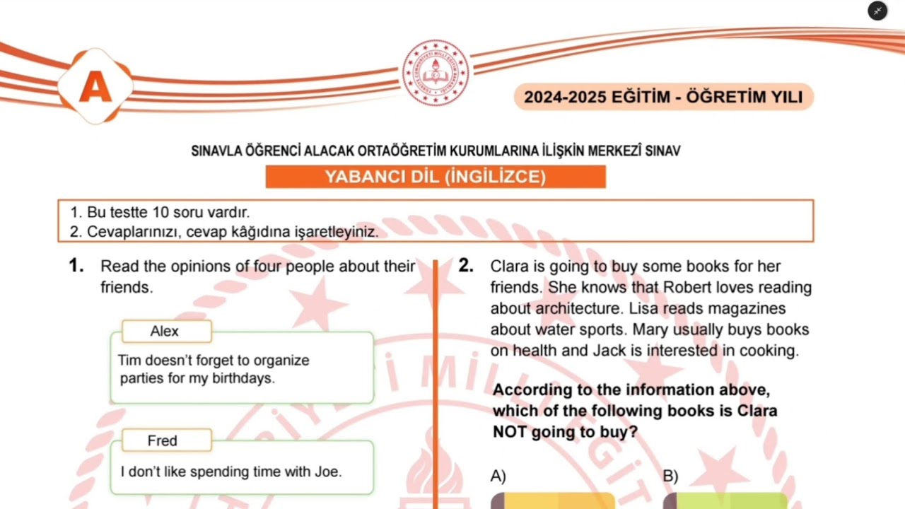 2025 LGS İngilizce - Soru Çözümü