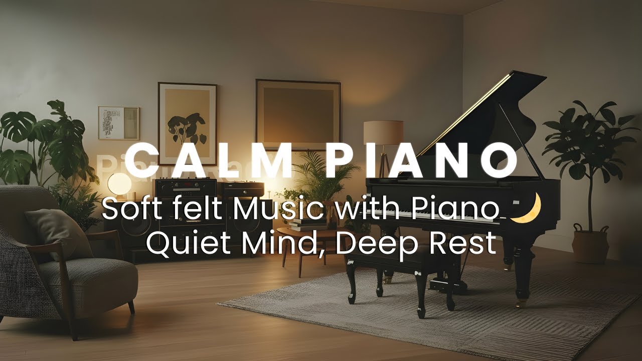 Soft felt Music with Piano 🌙 Quiet Mind, Deep Rest | Lofi Piano