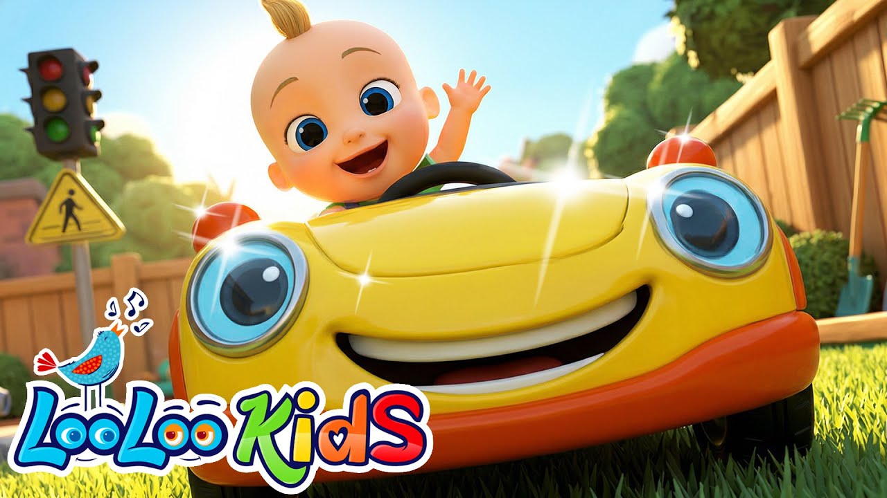 Wheels On The Car + Wheels On The Bus - Learn Colors - Kids Songs and Nursery Rhymes